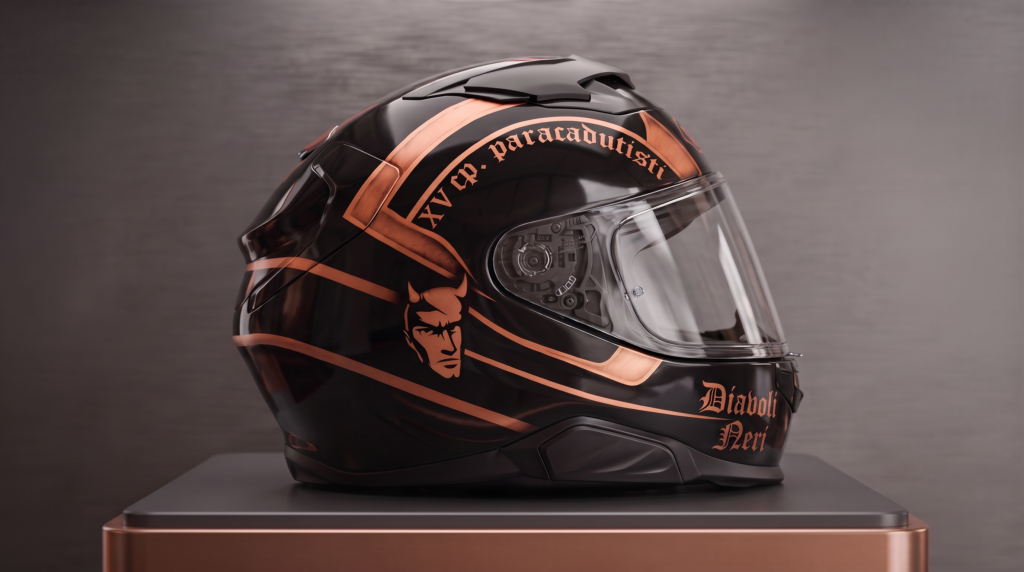 aerografia casco diavoli neri